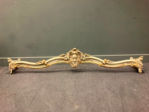 Lot 438 - A white painted pelmet in the rococo style,...