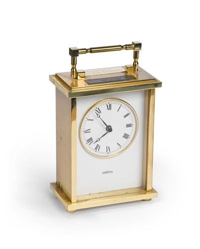 Lot 104 - An Angelus Coral Bookmakers Handicap carriage clock, awarded to Frankie Dettori