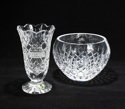 Lot 100 - A Waterford Crystal Ireland Champion Stakes cut glass trophy, awarded to Frankie Dettori
