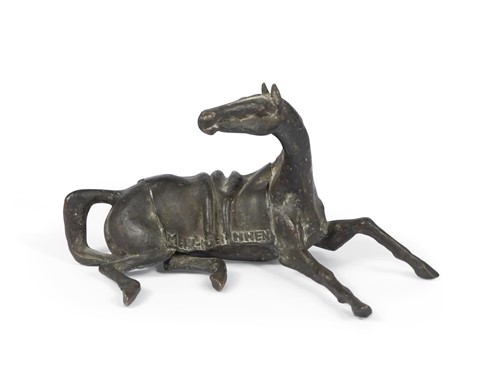 Lot 16 - A bronze model of a horse marked Mehl-Mülhens-Rennen, awarded to Frankie Dettori