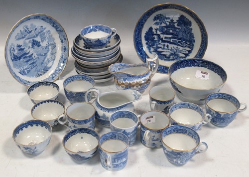 Lot 76 - Items of Newhall blue and white 'Broseley'...