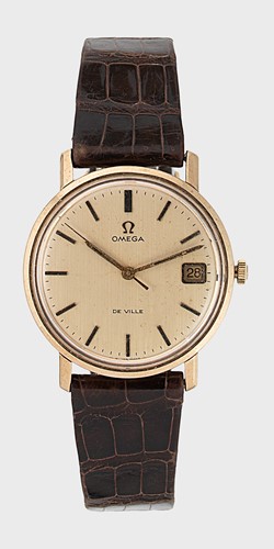 Lot 385 - Omega - A 9ct gold 'de Ville' wristwatch