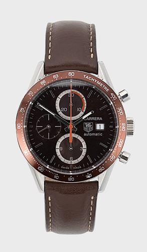 Lot 419 - Tag Heuer - A steel  'Carerra' chronograph wristwatch