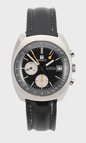 Lot 416 - Tissot - A steel 'Navigator' chronograph wristwatch