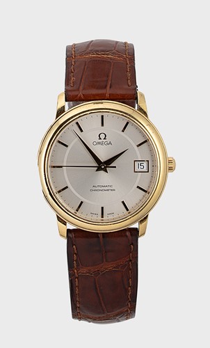 Lot 403 - Omega - An 18ct gold 'de Ville Prestige' wristwatch