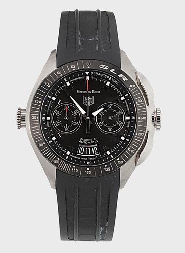 Lot 442 - Tag Heuer - A steel limited edition 'Mercedes Benz SLR' chronograph wristwatch