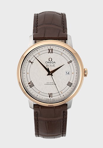 Lot 401 - Omega - A steel and gold 'de Ville Co-Axial' wristwatch