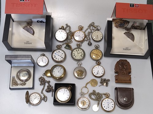 Lot 294 - A collection of 17 pocket watches including 4...