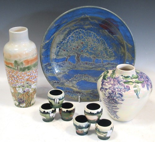 Lot 144 - Six modern Moorcroft eggcups; together with a...