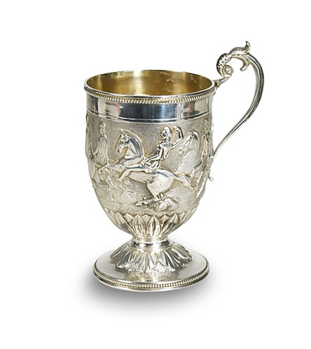Lot 366 - A Victorian silver wine cup