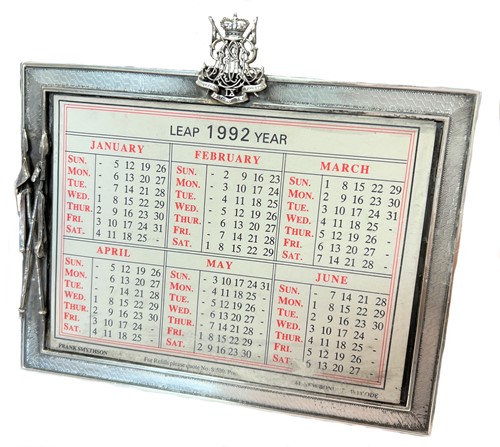 Lot 296 - A Victorian silver freestanding perpetual calendar