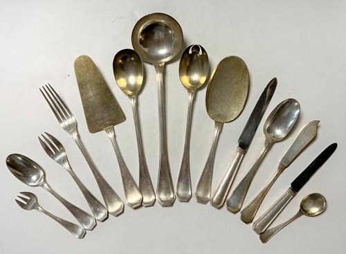 Lot 327 - A 146-piece set of early 20th century French metalwares silver cutlery and flatware