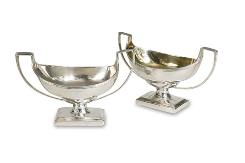 Lot 349 - A pair of George III silver salts, mark of the Batemans