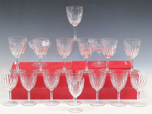 Lot 112 - Baccarat drinking glasses with slice cut...