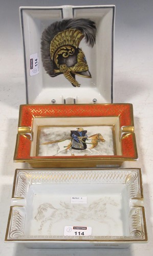 Lot 114 - Three Hermes ashtrays