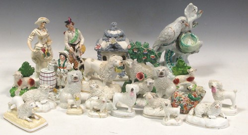 Lot 69 - A group of Staffordshire pottery to include...