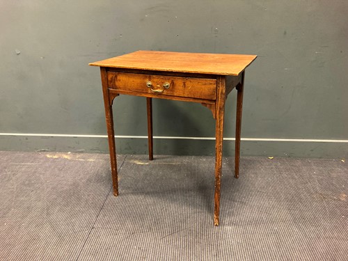 Lot 373 - A 19th century pine side table with single...