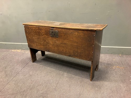 Lot 330 - A 17th century and later oak plank chest, 66 x...