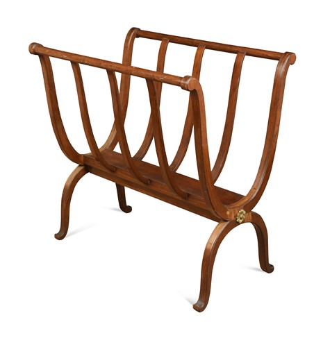 Lot 667 - A Continental mahogany folio stand, 19th century