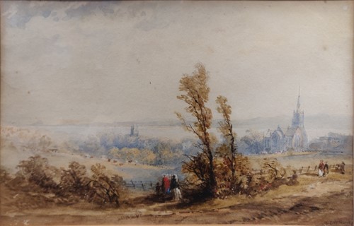 Lot 211 - Group of four 19th century watercolours,...