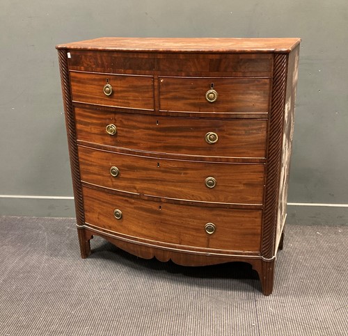 Lot 342 - A Scottish mahogany chest of drawers 117 x 110...