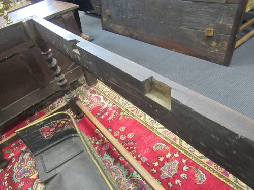 Lot 268 - A 17th century and later oak refectory table...