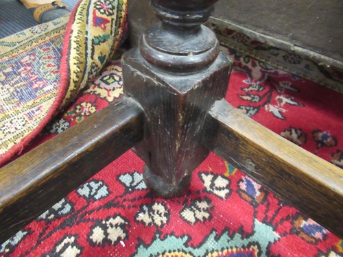 Lot 268 - A 17th century and later oak refectory table...