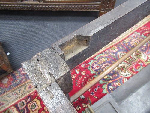 Lot 268 - A 17th century and later oak refectory table...