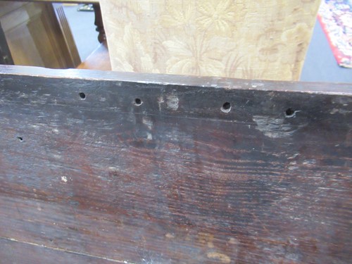 Lot 268 - A 17th century and later oak refectory table...