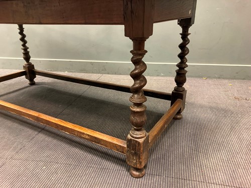 Lot 268 - A 17th century and later oak refectory table...