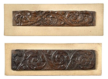 Lot 355 - Three oak carvings, 17th century or later
