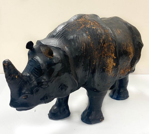 Lot 147 - After Dimitri Omersa, a leather clad model of a rhinoceros
