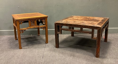 Lot 528 - A provincial Chinese elm wood table with...