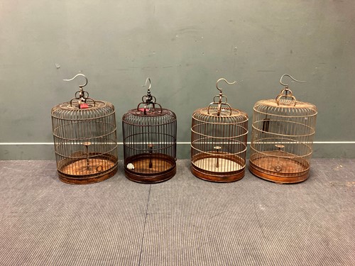 Lot 104 - Four bent wood birdcages 63 x 43cm