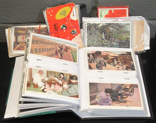 Lot 151 - Modern album with 166 Japanese postcards,...