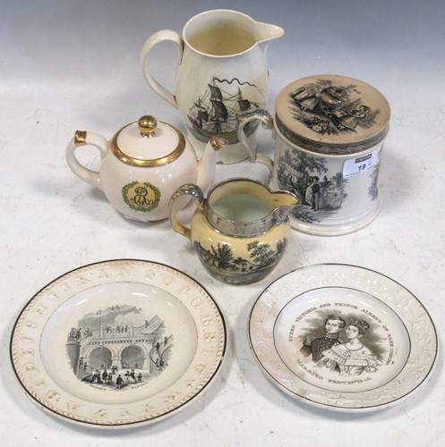 Lot 19 - Various ceramics to include a Regency back...