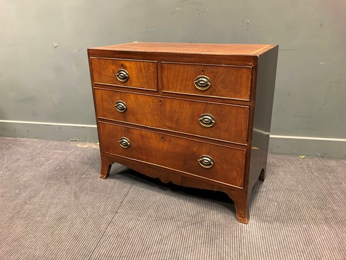 Lot 346 - A 19th century mahogany chest of two short and...