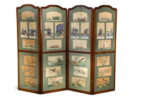 Lot 80 - A group of twenty-eight Chinese paintings on pith paper, Qing Dynasty, 19th century