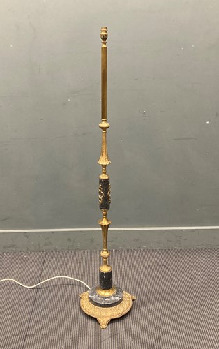 Lot 419 - An Empire style gilt metal and part marble...