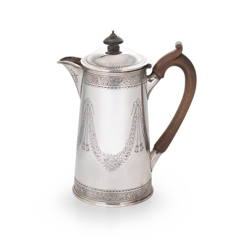 Lot 525 - A Victorian silver hot water jug