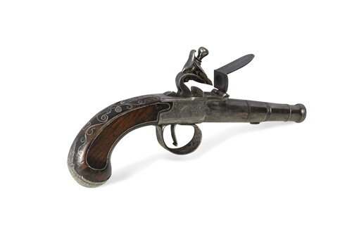 Lot 762 - A pocket pistol by Turvey, 18th century