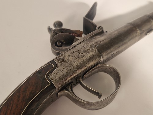 Lot 442 - A pocket pistol by Turvey, 18th century