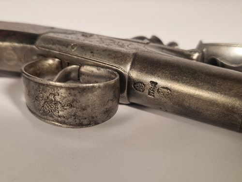 Lot 442 - A pocket pistol by Turvey, 18th century