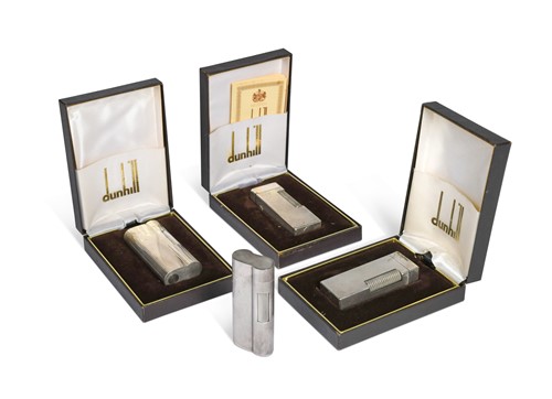 Lot 107 - A group of four Dunhill 'S' lighters, three boxed