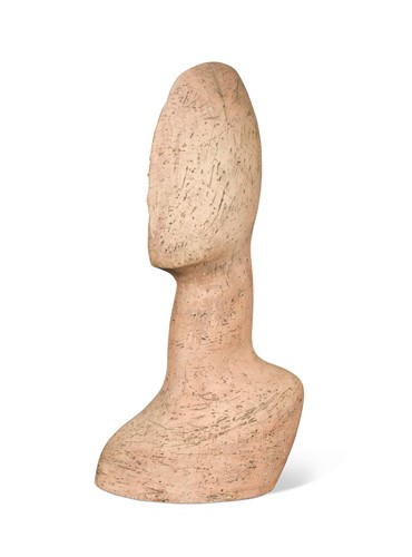 Lot 92 - A mid-century terracotta abstracted bust