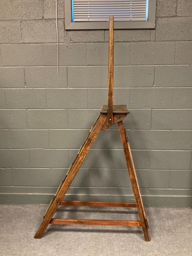 Lot 666 - A set of oak and brass library steps by Drew Clark & Co, early 20th century