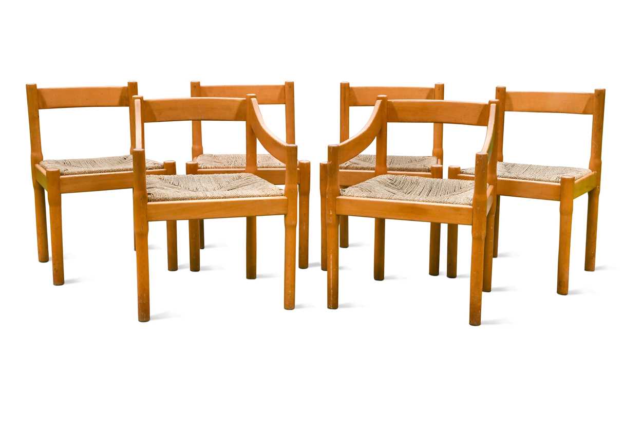 Lot 361 - Vico Magistretti (1920-2006) for Habitat, a set of six Carimate dining chairs