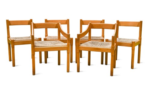 Lot 361 - Vico Magistretti (1920-2006) for Habitat, a set of six Carimate dining chairs