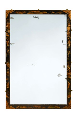 Lot 603 - A large Chinoiserie wall mirror, 20th century