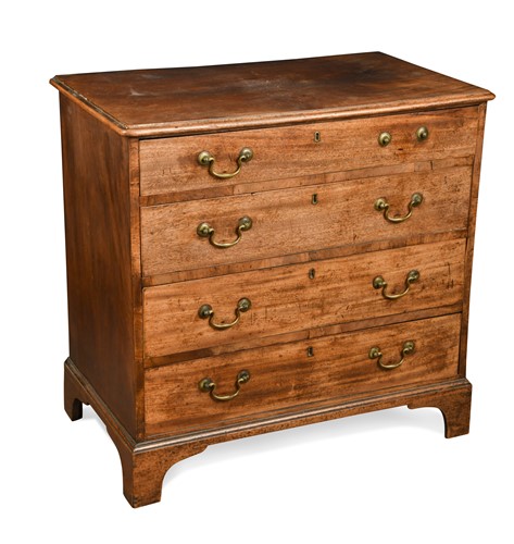 Lot 504 - A small George III mahogany chest of drawers